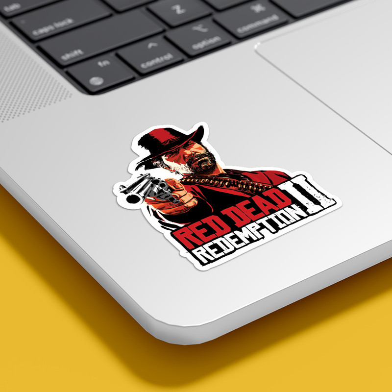 استیکر لپ تاپ مدل رد دد ریدمپشن red dead redemption مجموعه 10 عددی