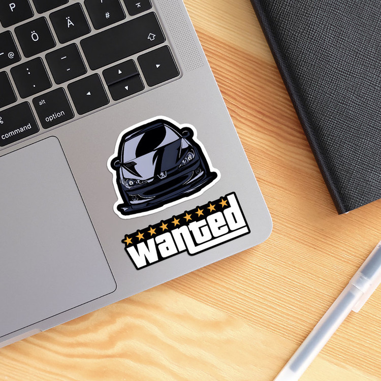 استیکر لپ تاپ مدل پژو 206 peugeot مجموعه 6 عددی