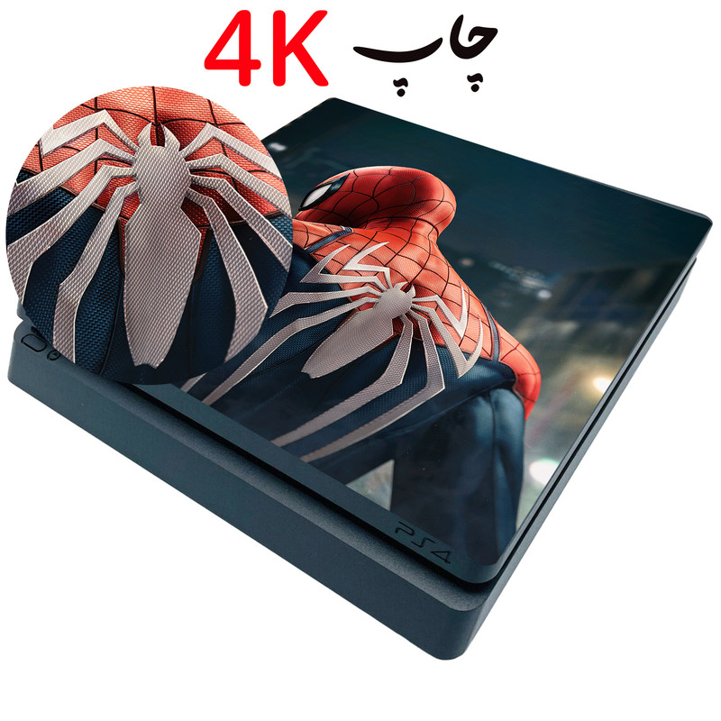برچسب پلی استیشن 4 اسلیم مدل مرد عنکبوتی کد 553