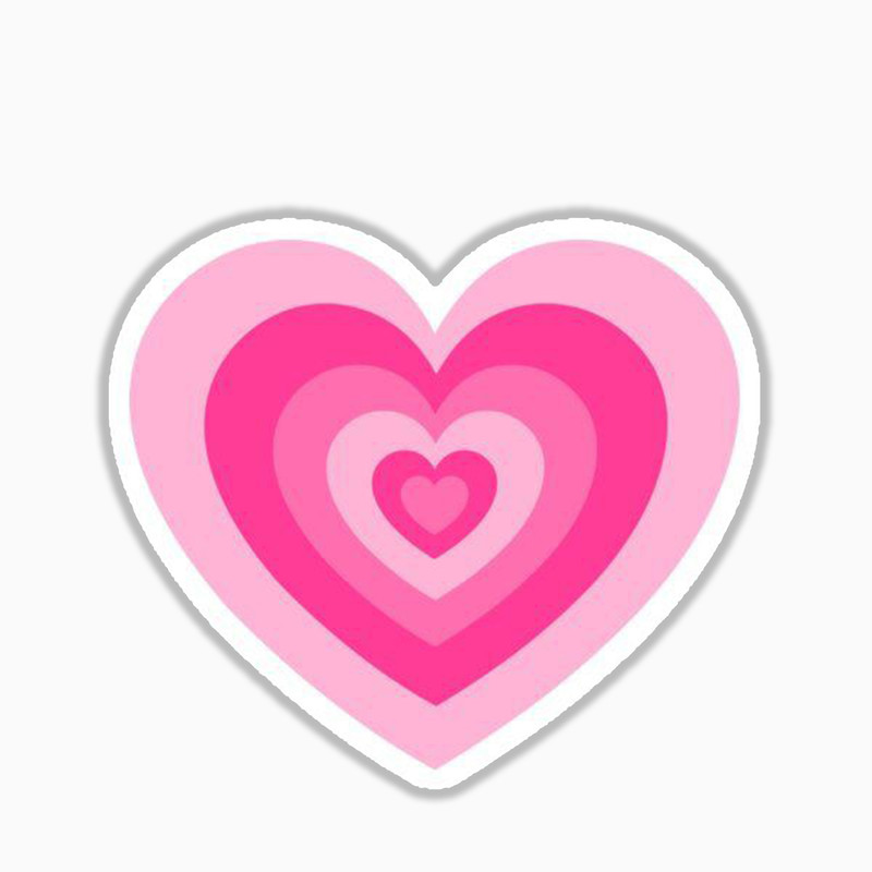 استیکر لپ تاپ و موبایل بووم طرح قلب صورتی کد MR37