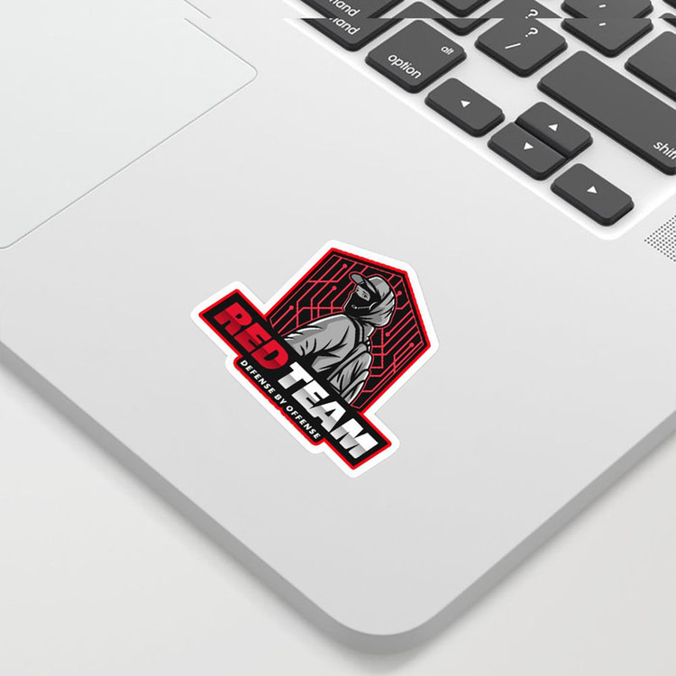 استیکر لپ تاپ طرح برنامه نویسی hacker red team کد 002