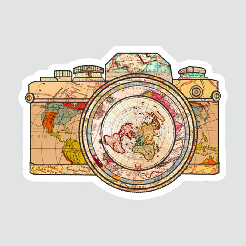 استیکر لپ تاپ پیکسل میکسل مدل دخترانه دوربین و پاریس مجموعه 4 عددی