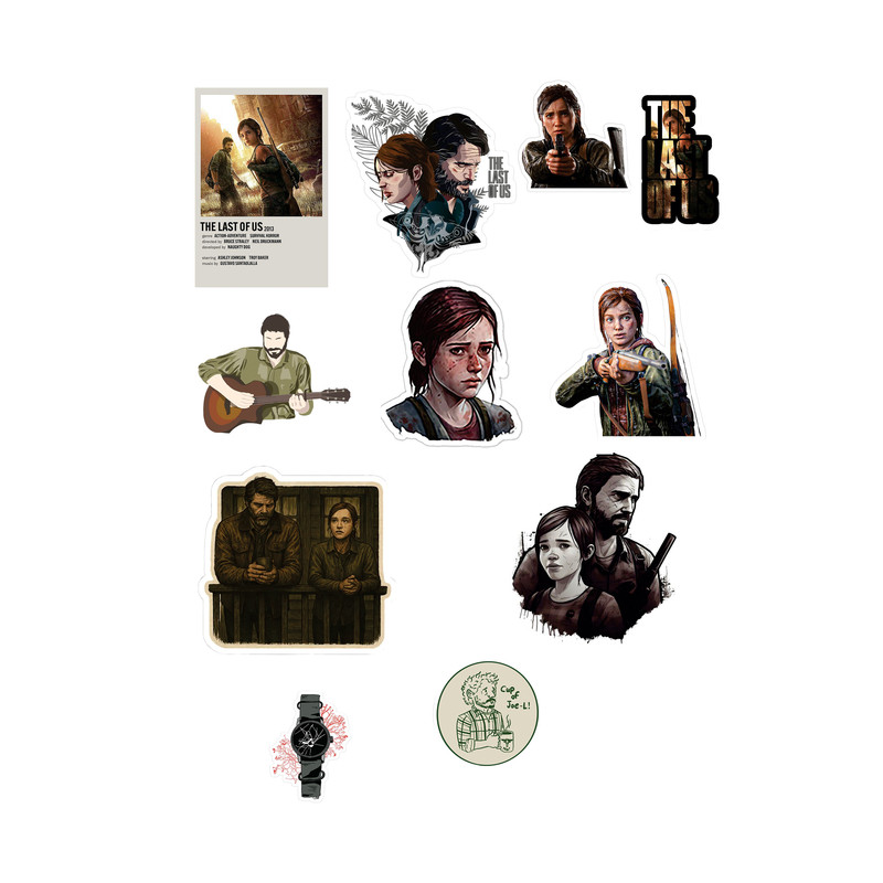 استیکر لپ تاپ رنجی شاپ طرح Last of us کد A04 مجموعه 11 عددی