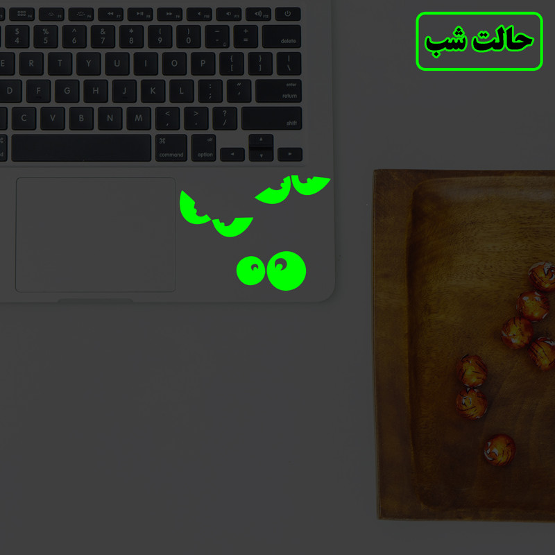 استیکر لپ تاپ مدل شب نما طرح چشم کد CK بسته شش عددی