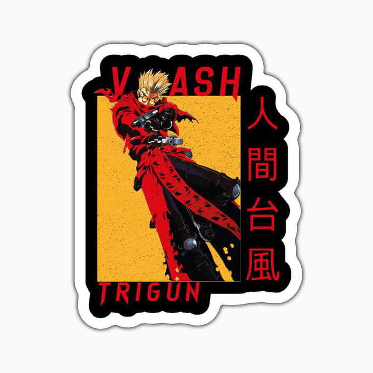 استیکر لپ تاپ و موبایل بووم طرح انیمه Trigun مدل Vaash کد PS147