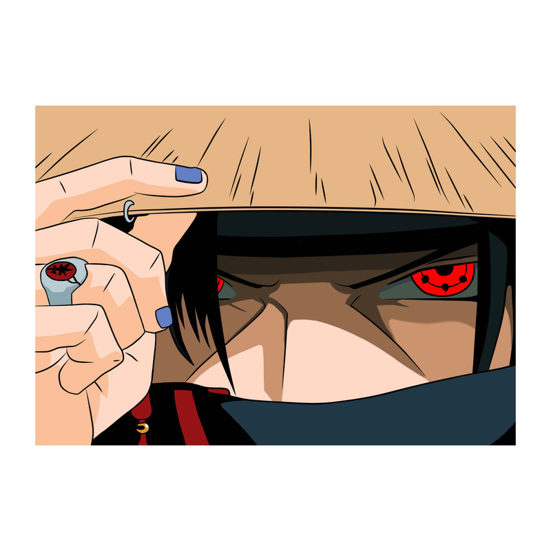 استیکر لپ تاپ و موبایل مدل انیمه طرح ناروتو اوچیها ایتاچی naruto uchiha itachi کد 1630