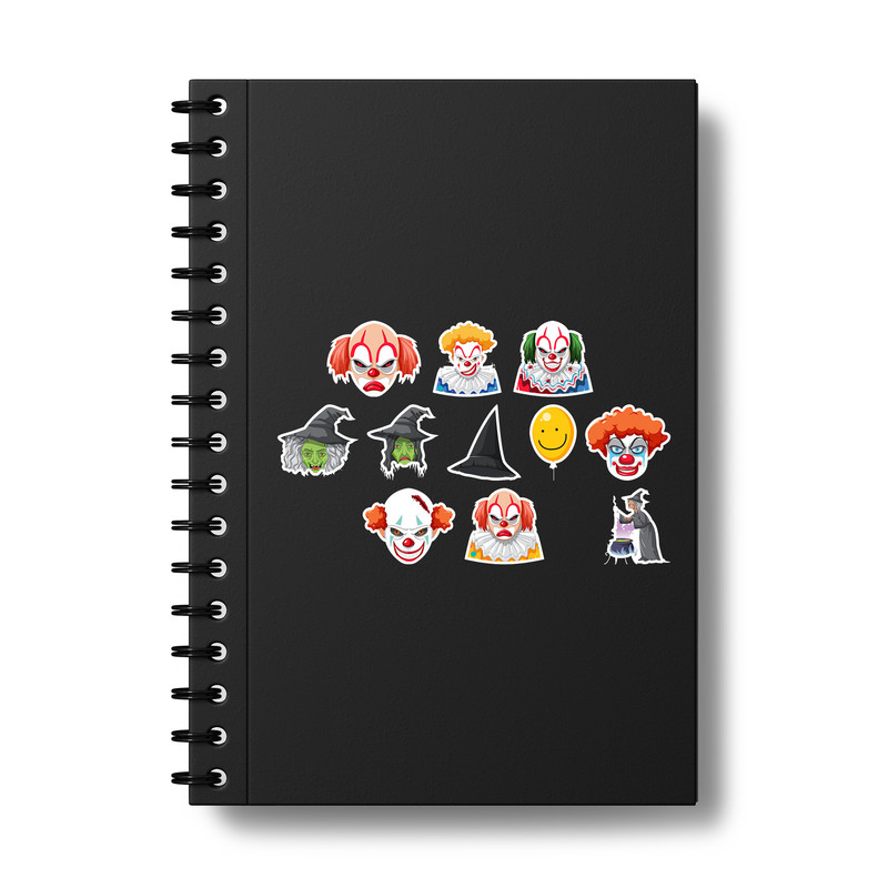 استیکر لپ تاپ و موبایل بووم طرح هالووین کد MR141 مجموعه 11 عددی