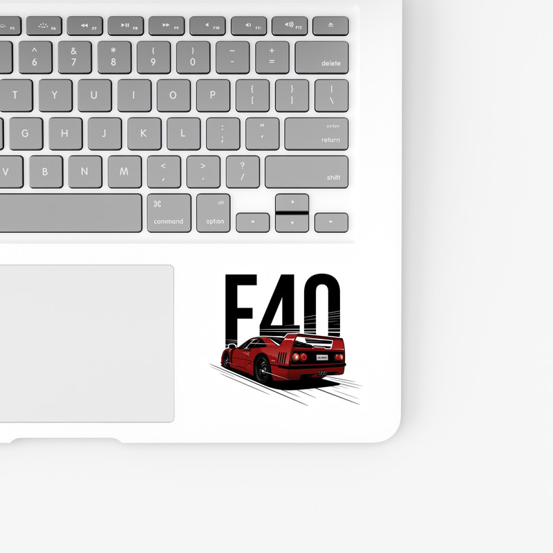 استیکر لپ تاپ و موبایل بووم طرح ماشین مدل Ferrari F40 کد KT62