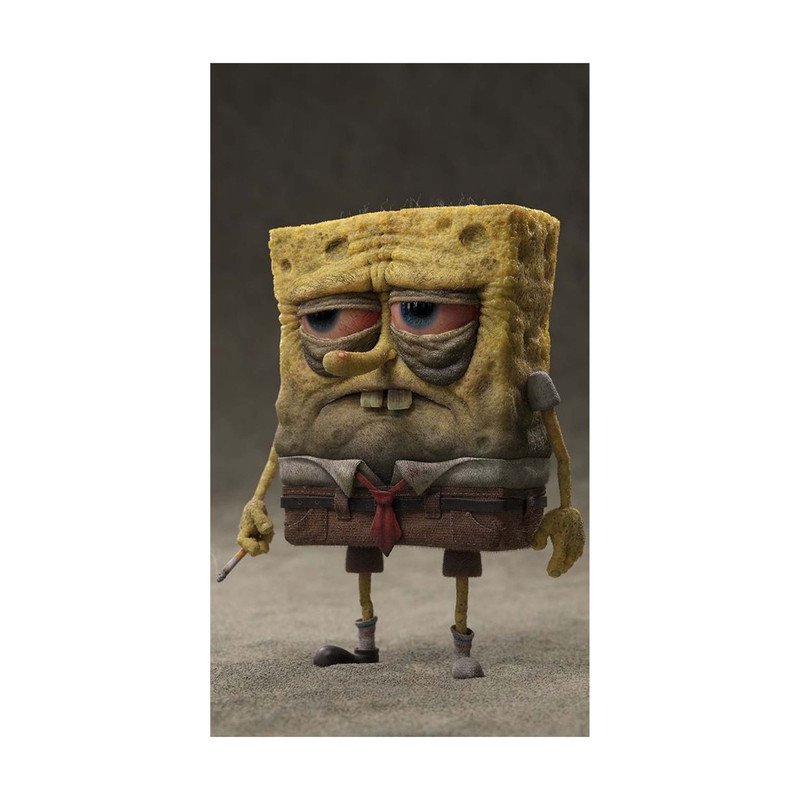 استیکر لپ تاپ و موبایل مدل انیمیشن طرح باب اسفنجی شلوار مکعبی SpongeBob SquarePants کد 1737