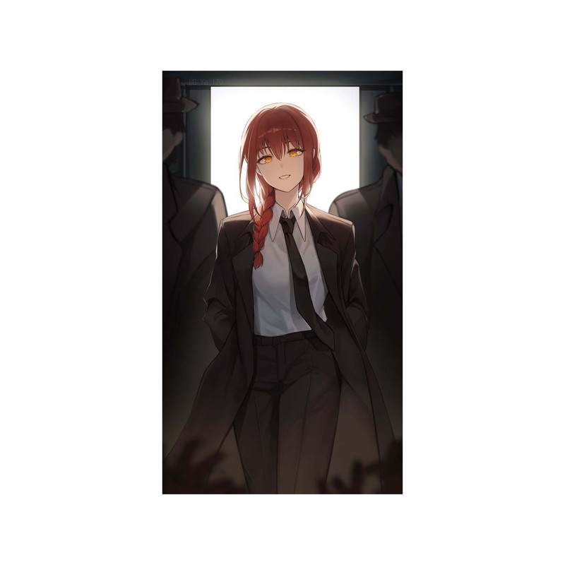 استیکر لپ تاپ و موبایل مدل انیمه طرح مرد اره ای ماکیما Chainsaw Man Makima کد 3247