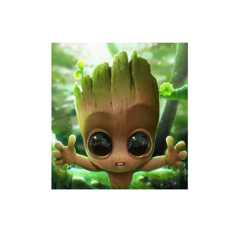 استیکر لپ تاپ و موبایل مدل سریال طرح Groot کد 2523