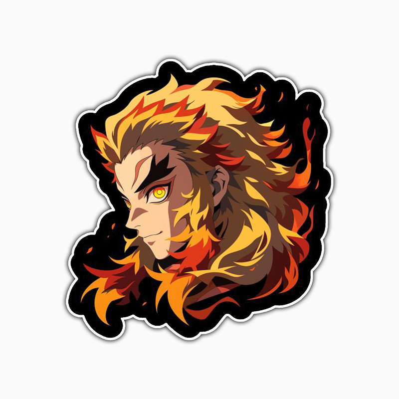 استیکر لپ تاپ و موبایل بووم طرح انیمه Demon Slayer مدل Rengoku کد PS107