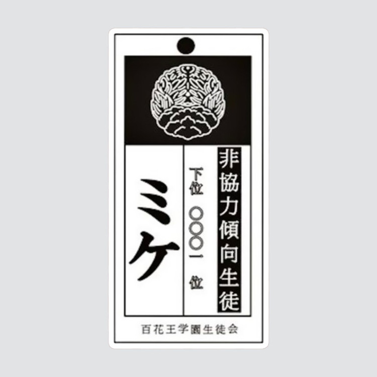 استیکر لپ تاپ پیکسل میکسل مدل انیمه kakegurui کارت مدرسه