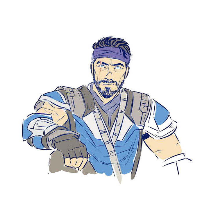 استیکر لپ تاپ و موبایل مدل بازی طرح سابزیرو مورتال کومبت Sub-Zero Mortal Kombat کد 4794