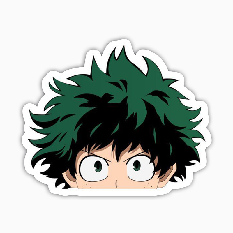استیکر لپ تاپ و موبایل بووم طرح انیمه My Hero Academy مدل کله Deku کد BG33