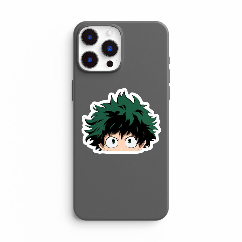 استیکر لپ تاپ و موبایل بووم طرح انیمه My Hero Academy مدل کله Deku کد BG33