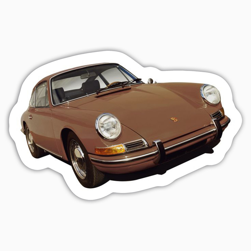 استیکر لپ تاپ بووم طرح ماشین مدل Porsche قهوه ای کد JC24