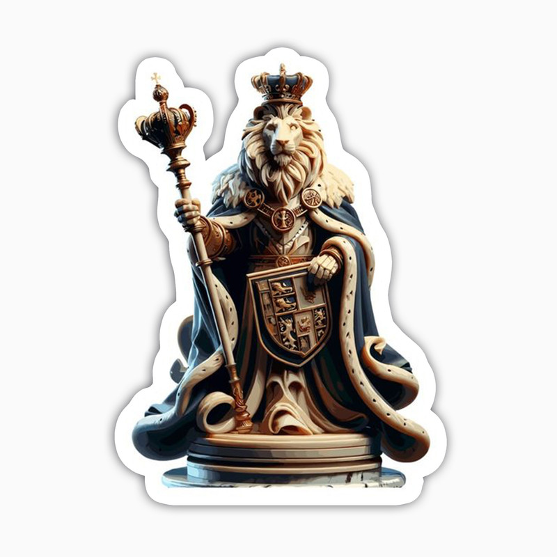 استیکر لپ تاپ و موبایل بووم طرح شیر مدل Lion King کد FD41
