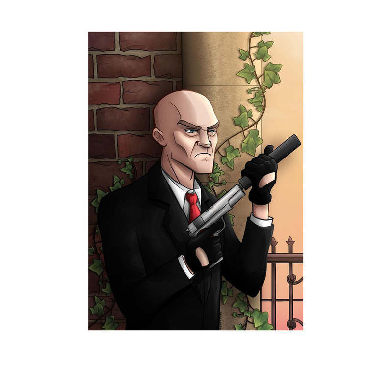 استیکر لپ تاپ و موبایل مدل بازی طزح هیتمن مامور 47 Hitman agent 47 کد 4510