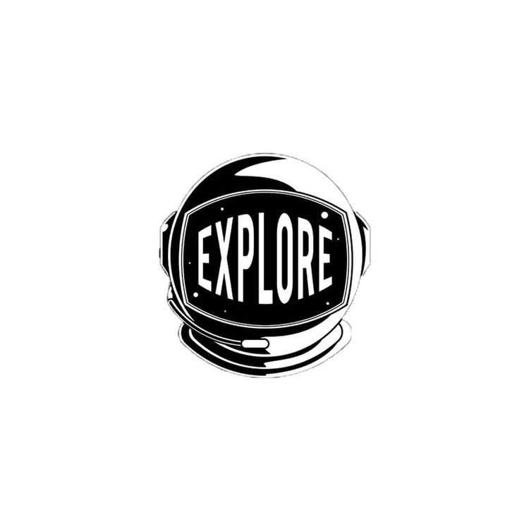 استیکر لپ تاپ طرح Explore کد 198