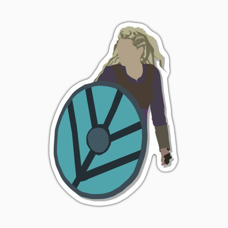 استیکر لپ تاپ و موبایل بووم طرح سریال Vikings مدل Shield Maiden کد LB11