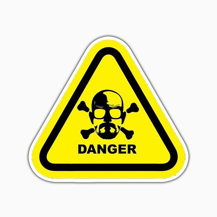 استیکر لپ تاپ و موبایل بووم طرح سریال Breaking Bad مدل Danger1 کد WR23