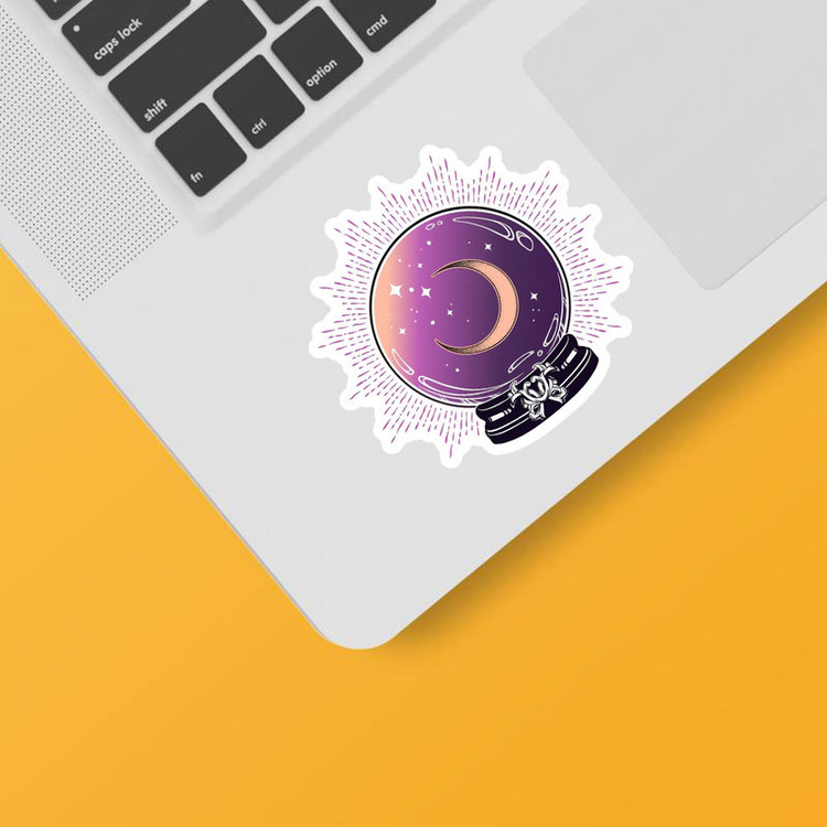 استیکر لپ تاپ و موبایل بووم طرح گوی سحرآمیز کد 015
