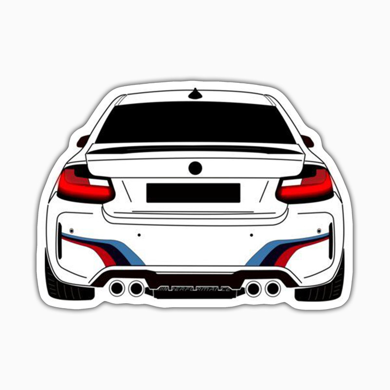 استیکر لپ تاپ و موبایل بووم طرح ماشین مدل BMW M3 کد ZX016