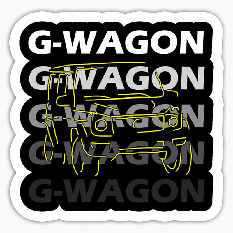 استیکر لپ تاپ بووم طرح نوشته مدل G Wagon کد KT91