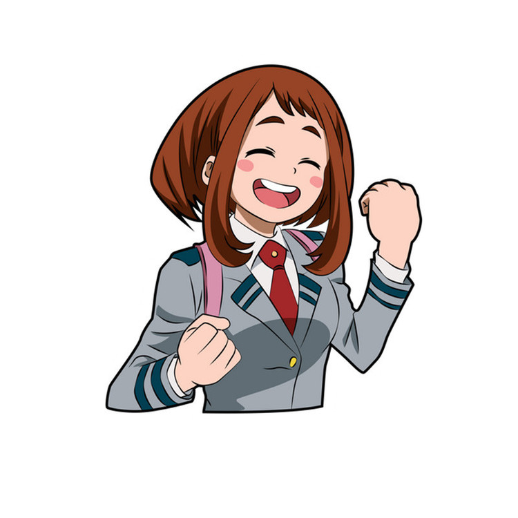 استیکر لپ تاپ بادکنک آبی طرح انیمه My Hero Academia مدل A4