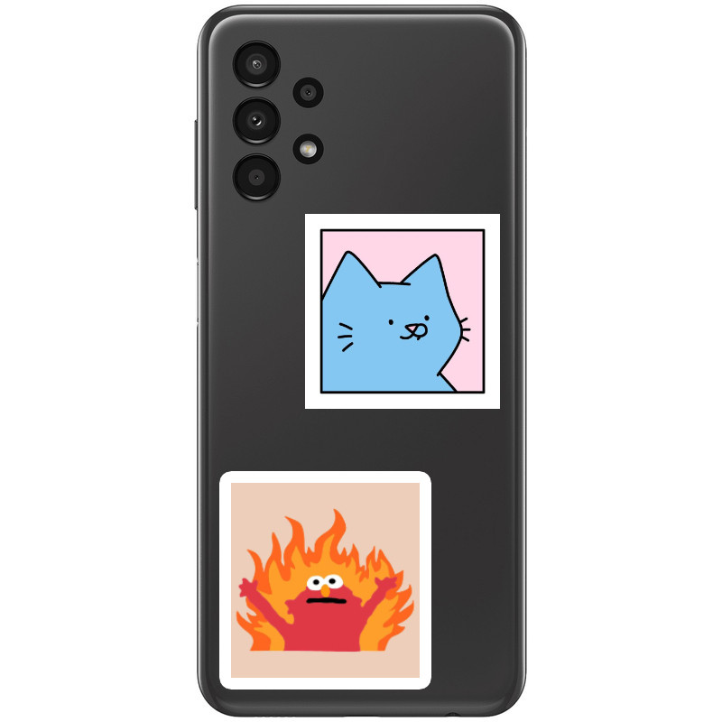 استیکر لپ تاپ و موبایل گوفی طرح مینیمال کد 5214 مجموعه 5 عددی