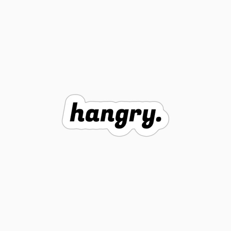 استیکر لپ تاپ و موبایل بووم طرح نوشته مدل Hungry کد BM25