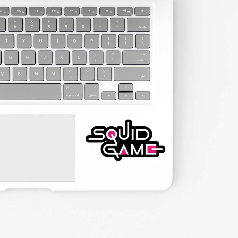 استیکر لپ تاپ بووم طرح نوشته مدل Squid Game کد JC13