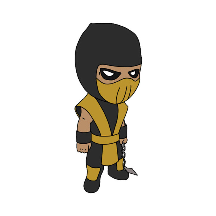 استیکر لپ تاپ طرح Scorpion Mortal Combat کد STL1039