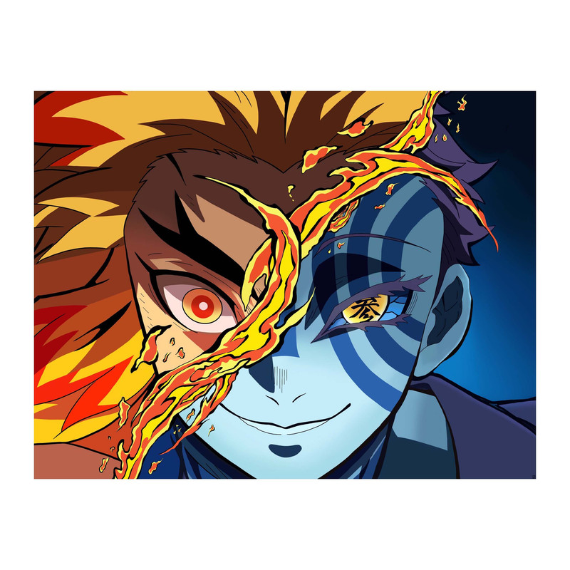 استیکر لپ تاپ و موبایل مدل انیمه طرح demon slayer Kyojuro Rengoku کد 1861