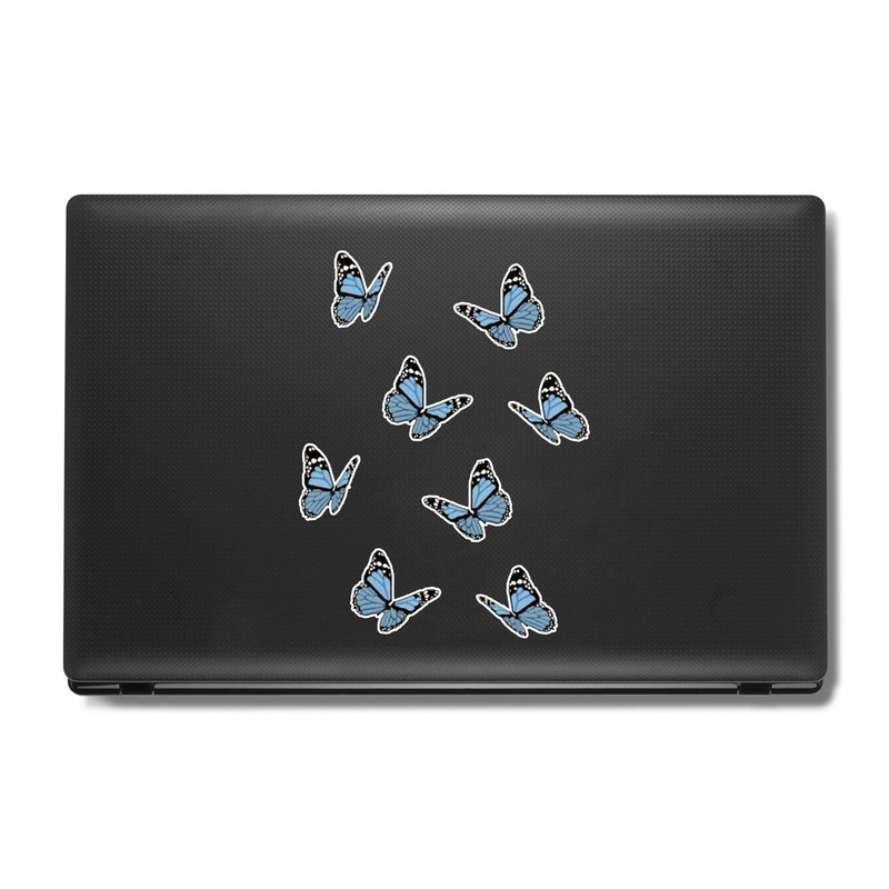 استیکر لپ تاپ و موبایل بووم طرح پروانه کد 167 مدل butterfly مجموعه 8 عددی