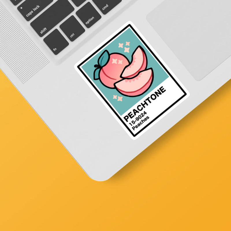 استیکر لپ تاپ و موبایل بووم طرح نقاشی پنتون کد mm15