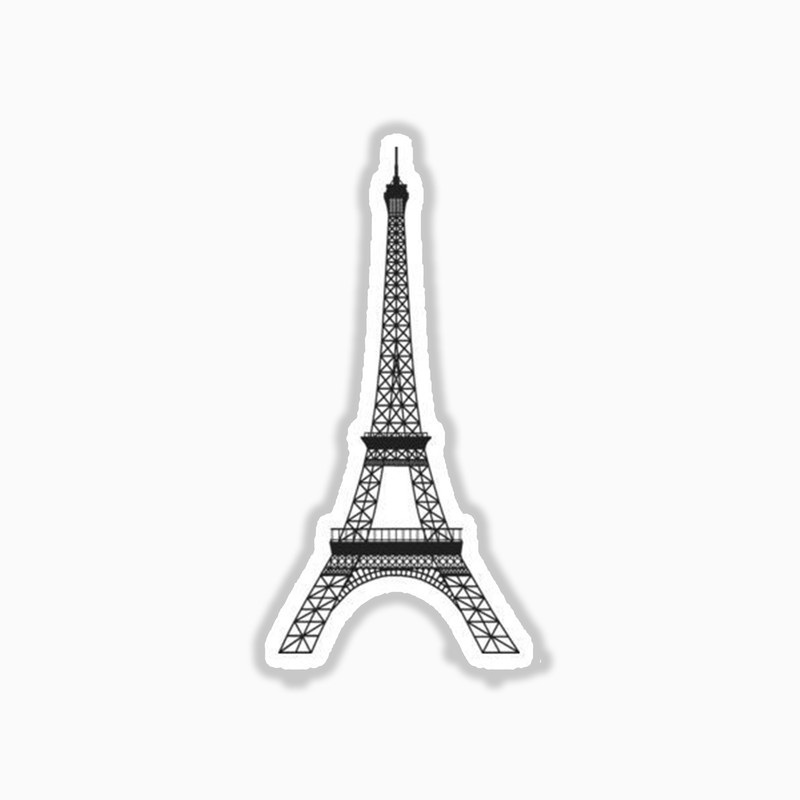 استیکر لپ تاپ و موبایل بووم طرح ایفل کد 107