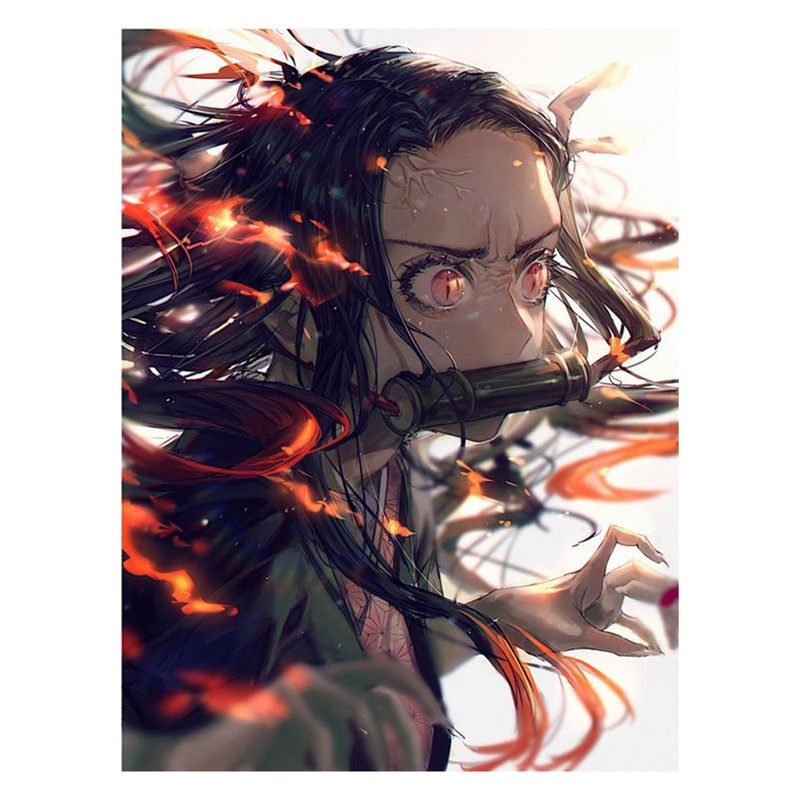 استیکر لپ تاپ و موبایل مدل انیمه طرح شیطان کش نزوکو کامادو demon slayer nezuko kamado کد 219