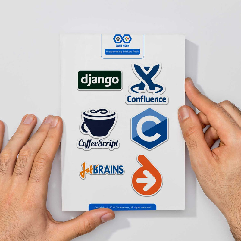 استیکر لپ تاپ گیم مون طرح برنامه نویسی کد 1100003 مجموعه 6 عددی