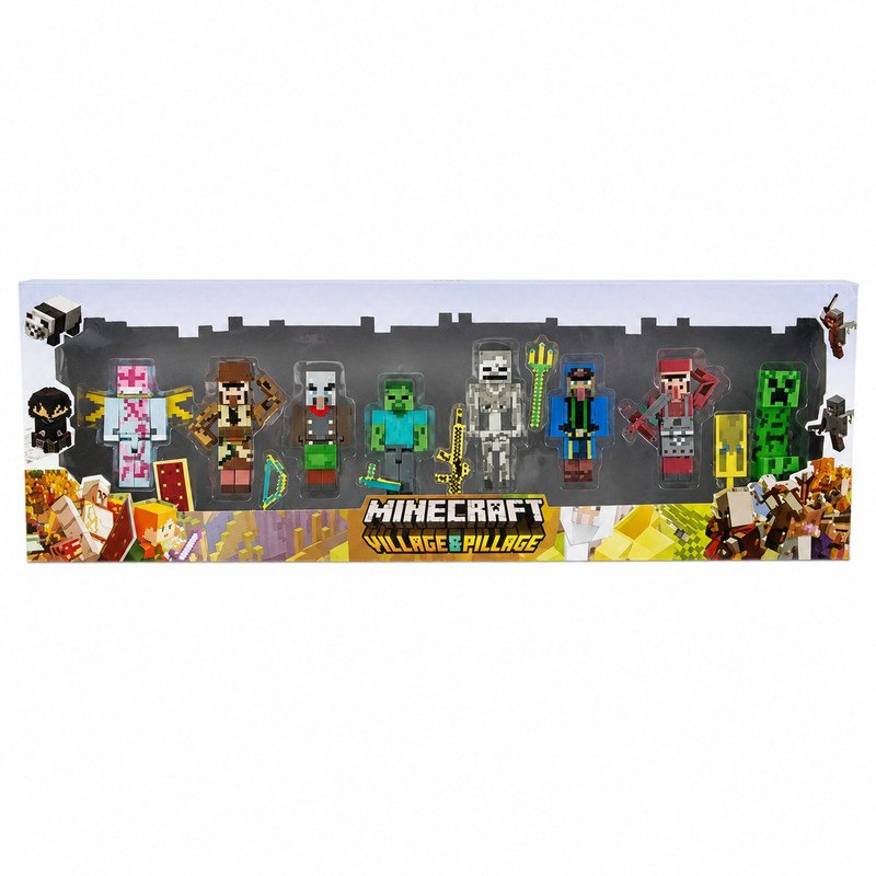 فیگور مدل ماینکرافت طرح Village &Pillage ارتفاع 7 سانتیمتر مجموعه 8 عددی