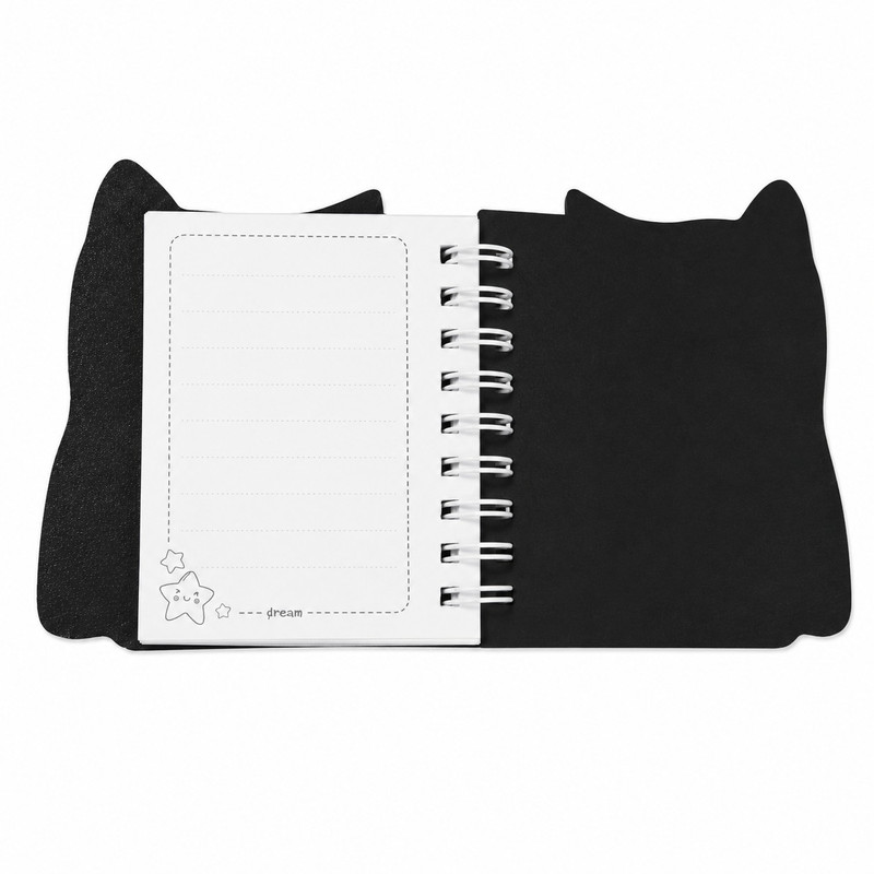 دفترچه یادداشت 40 برگ سیمی مدل گربه ملوس کد 65