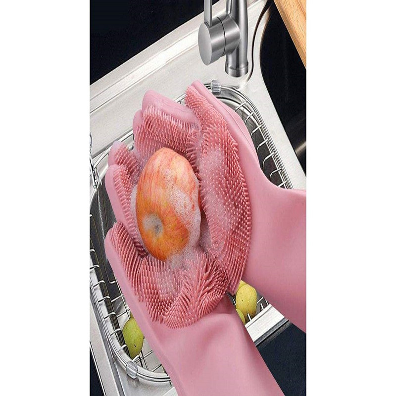 دستکش نظافت مدل اسکاچ دار کد MD620