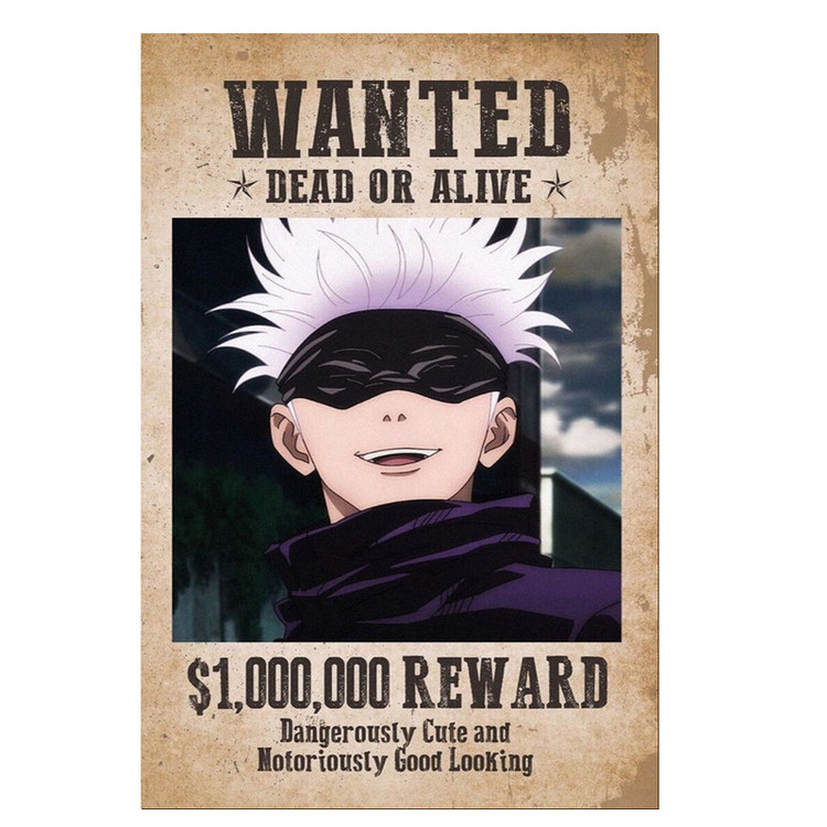 پوستر مدل تحت تعقیب گوجو ساتورو Satoru Gojo طرح انیمه جوجوتسو کایسن Jujutsu Kaisen کد 424