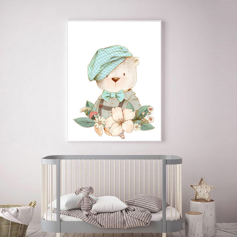 تابلو اتاق کودک و نوزاد الفاپ مدل خرس کد Cute Bear 001