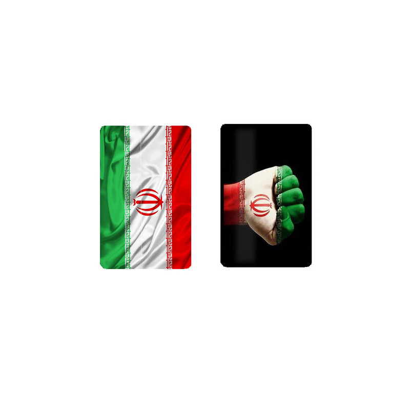 استیکر کارت مدل پرچم ایران کد B5 بسته 2 عددی
