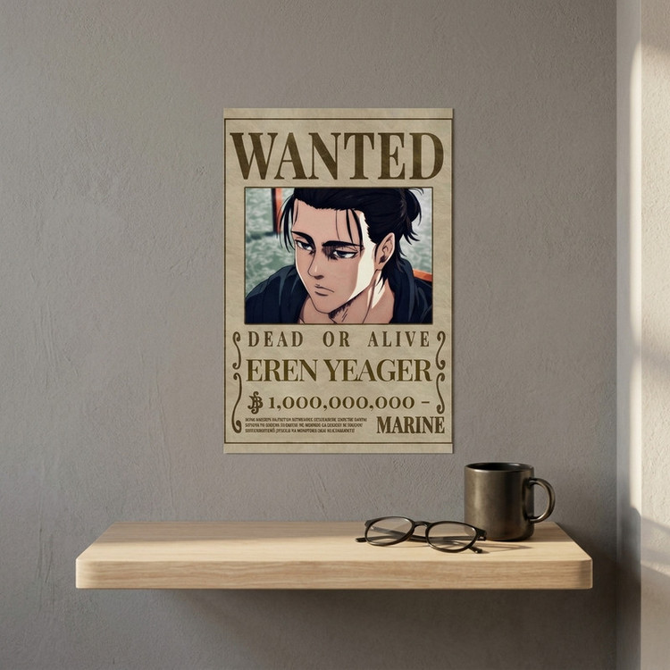 پوستر مدل تحت تعقیب ارن ییگر Eren yeager طرح انیمه Attack on titan کد 450