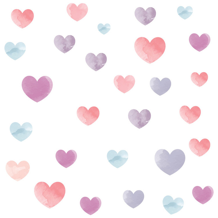 استیکر دیواری صالسو آرت مدل love watercolor3 hk