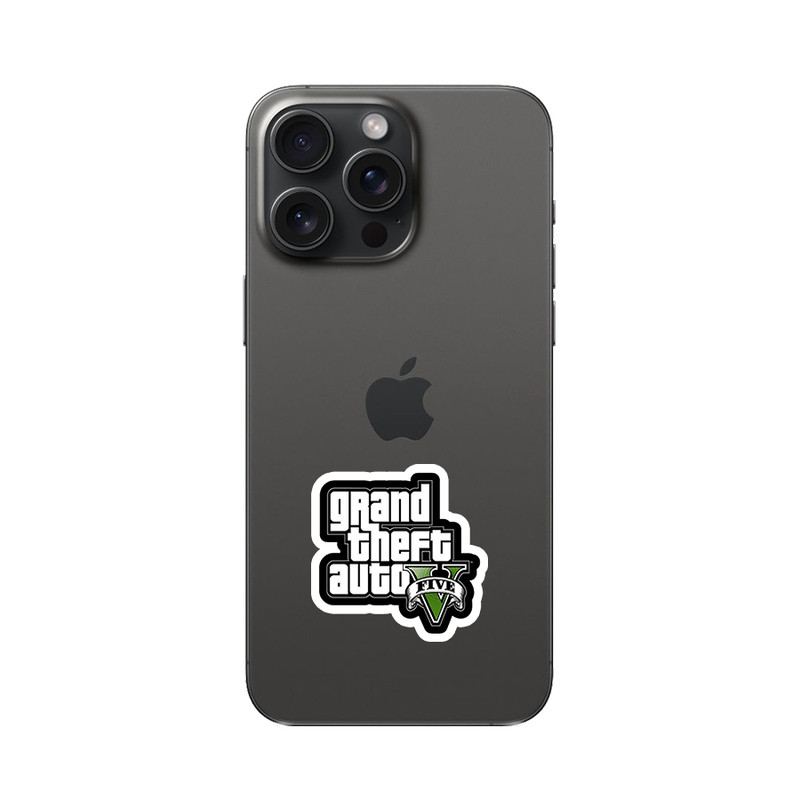 استیکر لپ تاپ و موبایل مدل جی تی ای