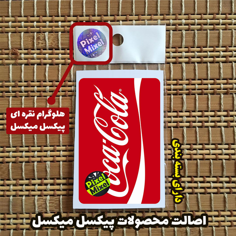 استیکر کارت مدل برند نوشابه کوکا کولا